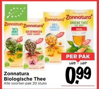 Vomar Voordeelmarkt Zonnatura Biologische thee 20st aanbieding