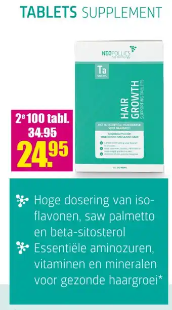 Gezond & Wel Neofollics Hair Growth Stimulating Tablets Supplement aanbieding