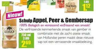 Gezond & Wel Schulp Appel, Peer & Gembersap aanbieding