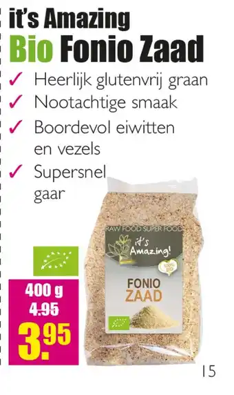 Gezond & Wel : it's Amazing Bio Fonio Zaad aanbieding