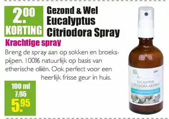 Gezond & Wel Gezond & Wel Eucalyptus Citriodora Spray aanbieding