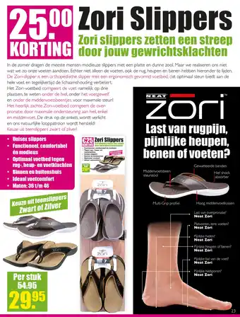 Gezond & Wel Zori Slippers aanbieding