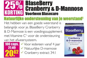 Gezond & Wel BlaseBerry Cranberry & D-Mannose aanbieding