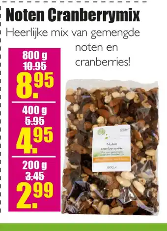 Gezond & Wel Noten Cranberrymix aanbieding