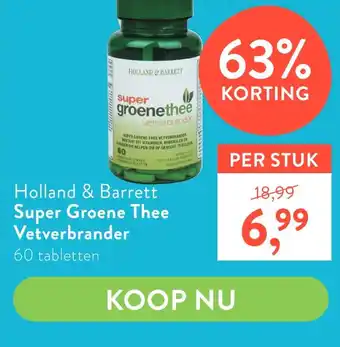 Holland & Barrett Holland & Barrett Super Groene Thee Vetverbrander aanbieding