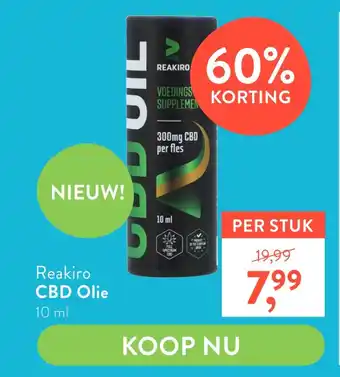 Holland & Barrett Reakiro CBD Olie aanbieding