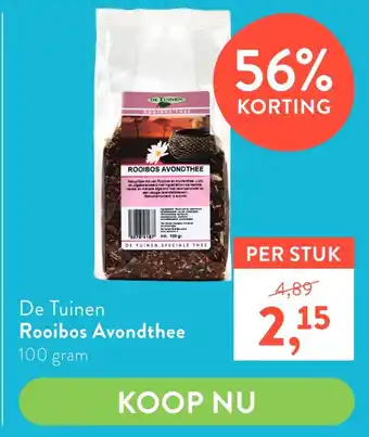 Holland & Barrett De Tuinen Rooibos Avondthee aanbieding