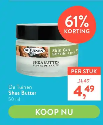 Holland & Barrett De Tuinen Shea Butter aanbieding