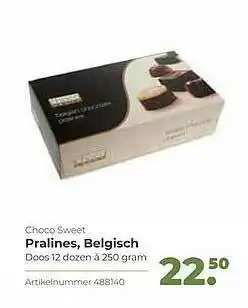 Bidfood Choco sweet pralines, belgisch aanbieding