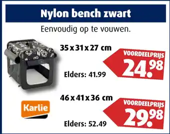 Huisdier Voordeelshop Nylon bench zwart aanbieding