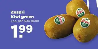 PLUS Zespri kiwi green 500 gram aanbieding