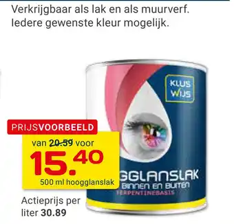 Kluswijs Lak aanbieding