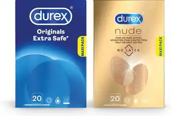 Bol.com Durex - 40 condooms - extra safe 20 stuks - nude no latex 20 stuks - voordeelverpakking aanbieding