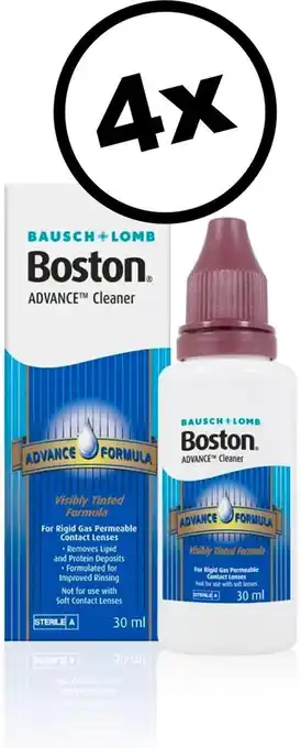 Bol.com Voordeelactie! boston cleaner 4 x 30 ml - lenzenvloeistof aanbieding
