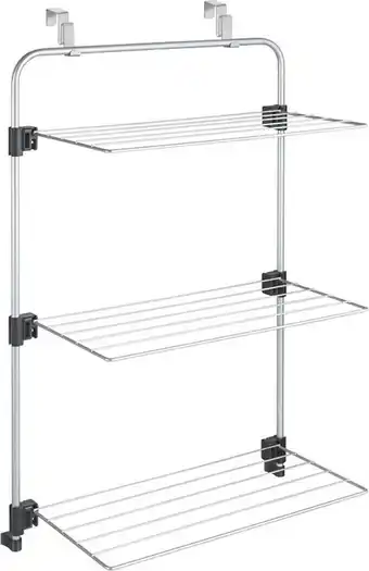 Bol.com Metaltex gale droogrek - 11m drooglengte - ophangbaar aan deur - zilvergrijs aanbieding