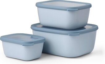 Bol.com Mepal - multikom cirqula vershouddoos set - 750 + 1500 + 3000 ml - rechthoekig - nordic blue aanbieding