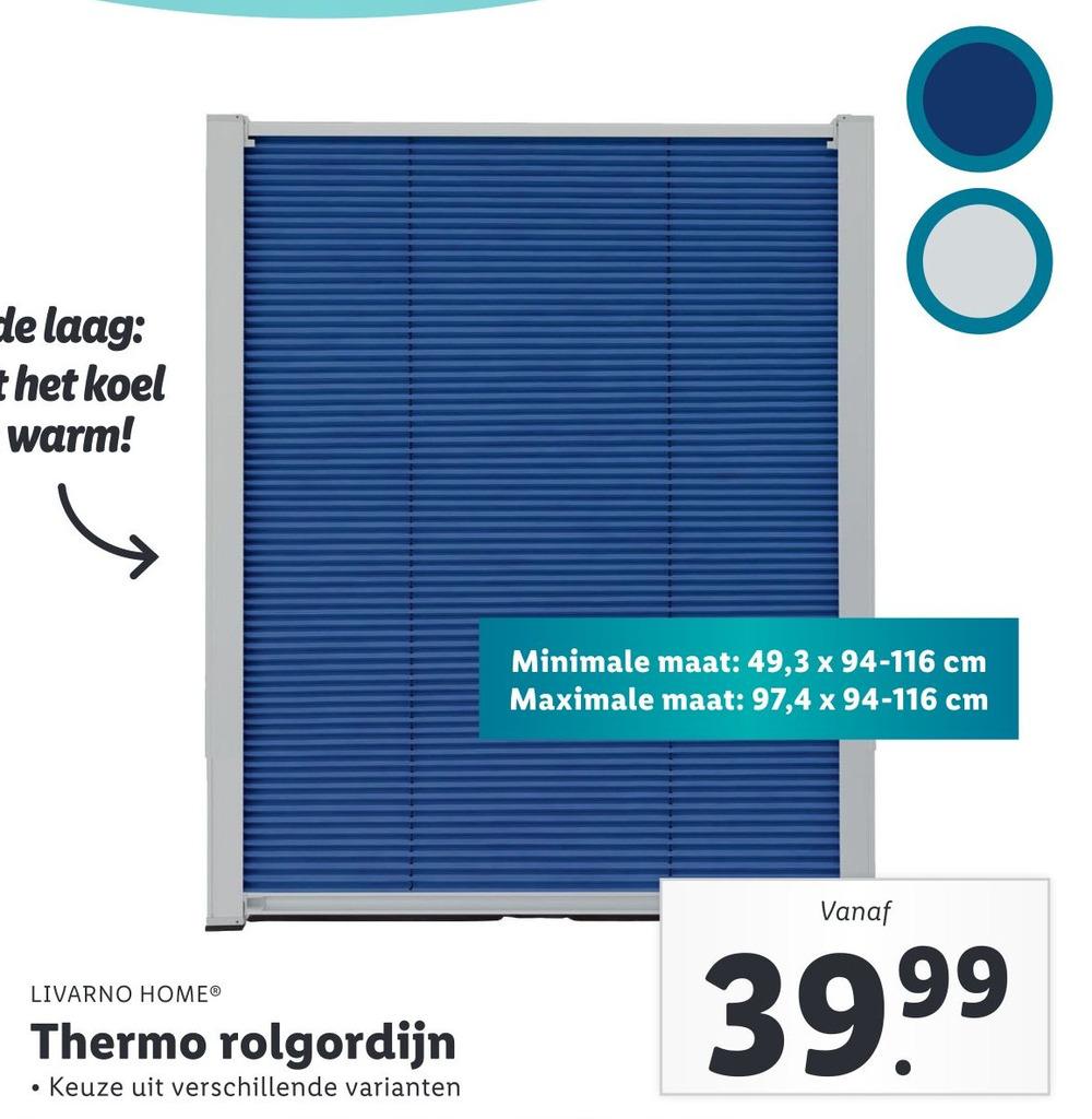 Livarno Home Thermo Rolgordijn aanbieding bij Lidl