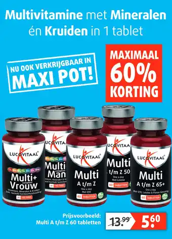 Lucovitaal Multi A t/m Z 60 tabletten aanbieding