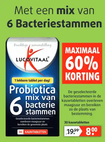 Lucovitaal Probiotica mix van 6 bacterie stammen aanbieding