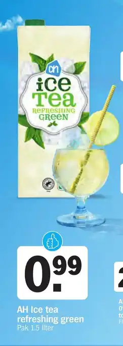 Albert Heijn Ice tea refreshing green aanbieding