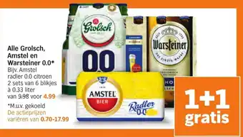 Albert Heijn Amstel radler 0.0 citroen aanbieding