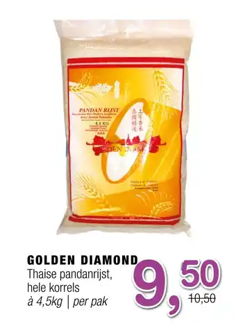 Amazing Oriëntal Golden diamond thaise pandanrijst, hele korrels aanbieding