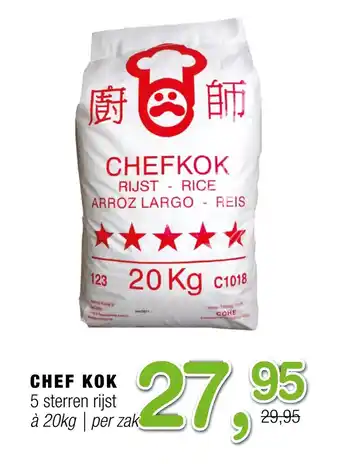 Amazing Oriëntal Chef kok 5 sterren rijst aanbieding