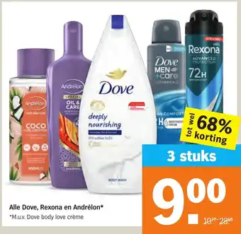 Albert Heijn Dove, Rexona en Andrélon aanbieding