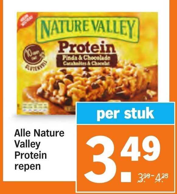 Nature Valley Protein repen aanbieding bij Albert Heijn