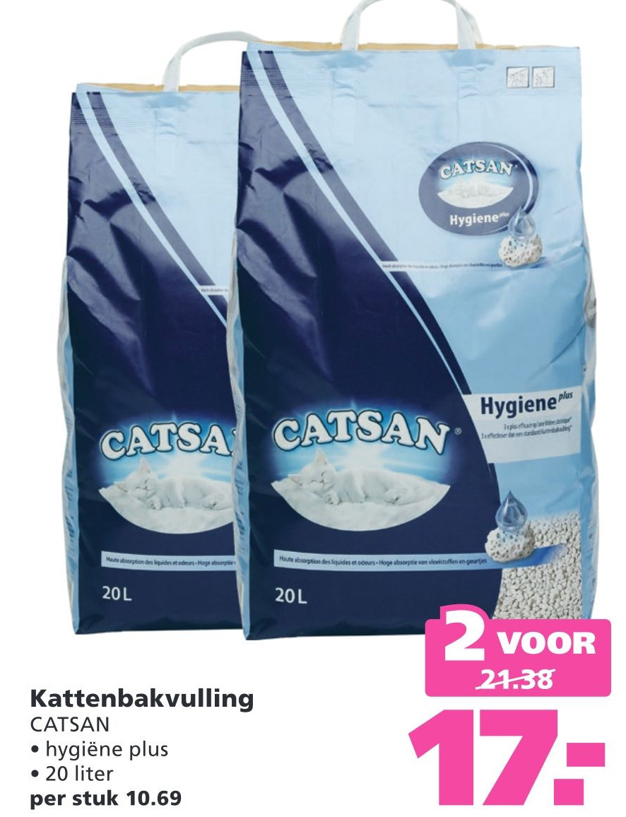 Kattenbakvulling CATSAN aanbieding bij Ranzijn