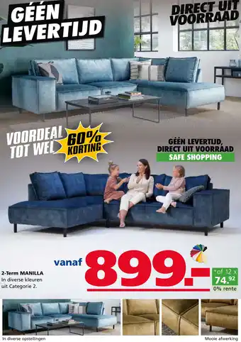 Seats and Sofas 2-Term MANILLA aanbieding