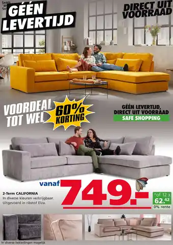 Seats and Sofas 2-Term CALIFORNIA aanbieding