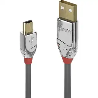 Conrad Lindy usb-kabel usb 2.0 usb-a stekker, usb-mini-b stekker 3.00 m grijs 36633 aanbieding