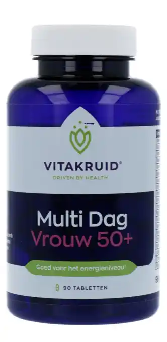 De Online Drogist Vitakruid multi dag vrouw 50+ tabletten 90tb aanbieding