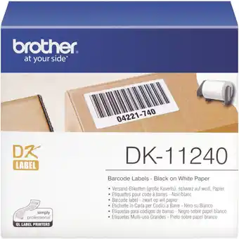 Conrad Brother dk-11240 rol met etiketten 102 x 51 mm papier wit 600 stuk(s) permanent dk11240 verzendetiketten aanbieding