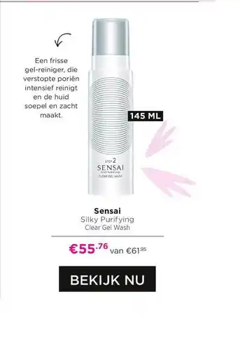 ICI Paris XL Sensai Silky Purifying Clear Gel Wash 145ml aanbieding