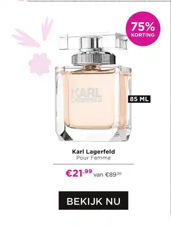 ICI Paris XL Karl Lagerfeld Pour Femme 75% Korting 85ml aanbieding