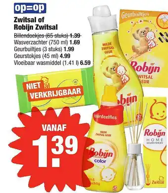 ALDI Zwitsal of robijn zwitsal aanbieding