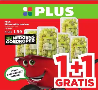 PLUS Plus pitloze witte druiven 500 gram aanbieding