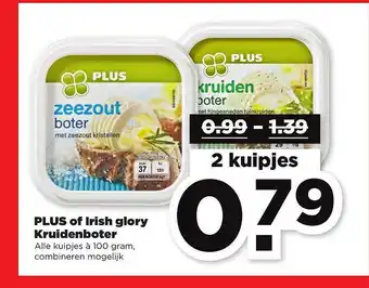 PLUS Plus of irish glory kruidenboter 100 gram aanbieding