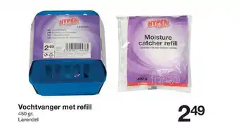 Zeeman Hyper clean vochtvanger met refill 450 gram aanbieding