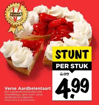 Vomar Voordeelmarkt Aardbeientaart aanbieding