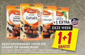 Dekamarkt Silvo kruidenmix voor kip, gehakt of hamburger aanbieding