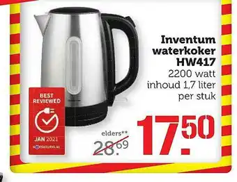 Coop Inventum waterkoker hw417 aanbieding