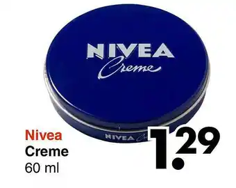 Wibra Nivea creme 60 ml aanbieding