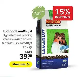 Pets Place Biofood lam&rijst aanbieding