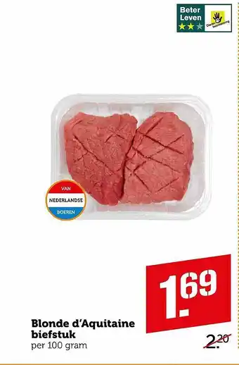 Coop Blonde D'Aquitaine Biefstuk 100g aanbieding