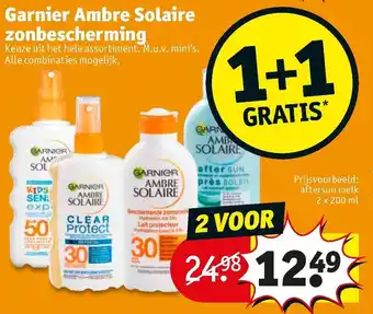 Kruidvat Garnier Ambre Solaire zonbescherming 200ml aanbieding