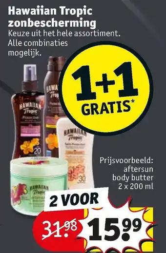 Kruidvat Hawaiian Tropic zonbescherming 200ml aanbieding