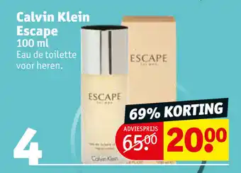 Kruidvat Calvin Klein Escape 100ml aanbieding